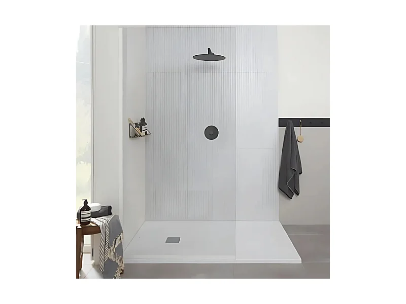 Receveur antidérapant 170 x 80 VILLEROY ET BOCH Planeo acrylique rectangle stone white