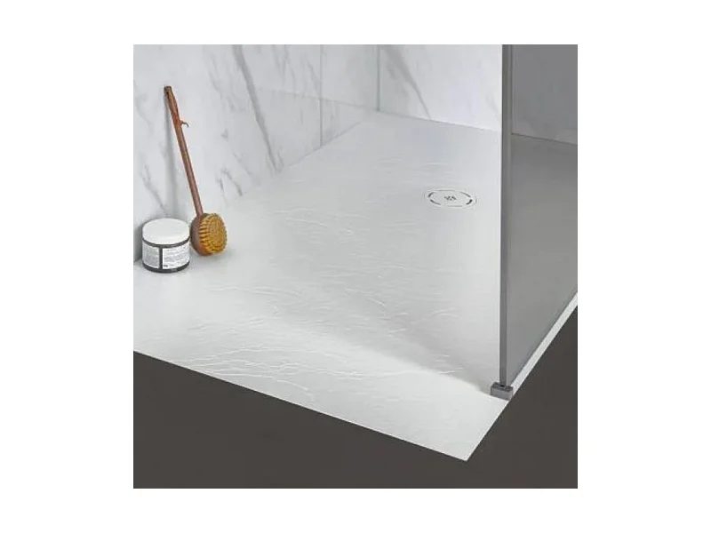 Receveur de douche 140 x 80 JACOB DELAFON Singulier neoroc rectangle blanc + bonde