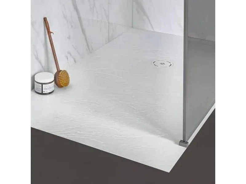 Receveur de douche 140 x 80 JACOB DELAFON Singulier neoroc rectangle blanc + bonde