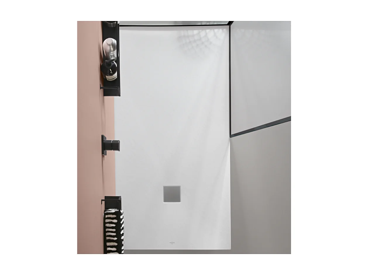 Receveur 100 x 80 VILLEROY ET BOCH Planeo acrylique rectangle nature creme