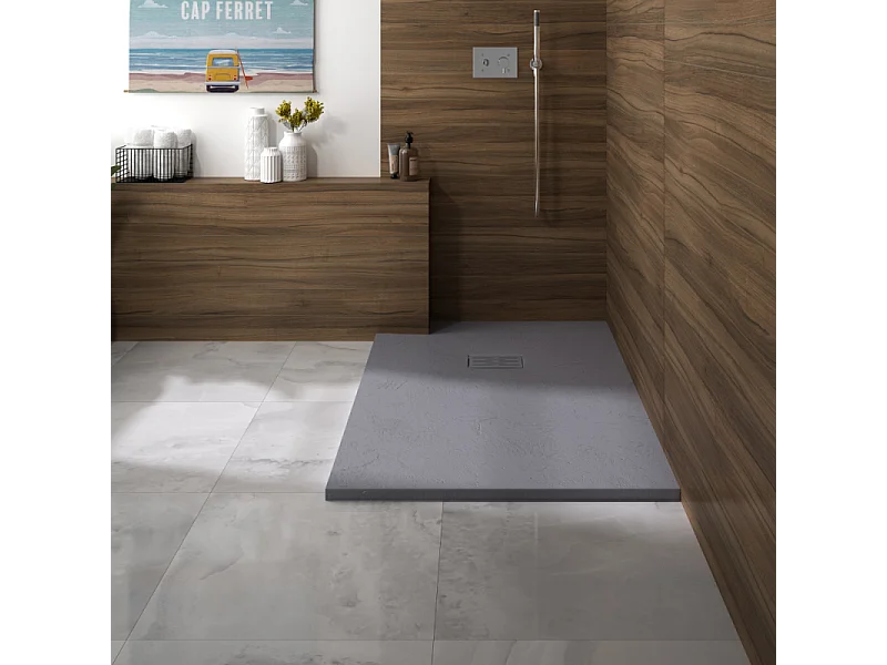 KINEDO Receveur 180 x 90 Kinerock evo biolex rectangle gris pierre