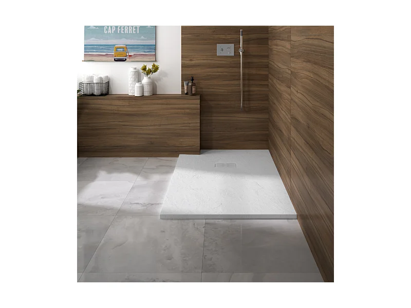 KINEDO Receveur 120 x 90 Kinerock evo biolex rectangle blanc