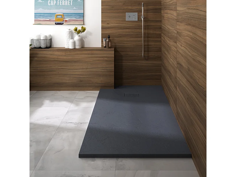 KINEDO Receveur 100 x 80 Kinerock evo biolex rectangle gris anthracite