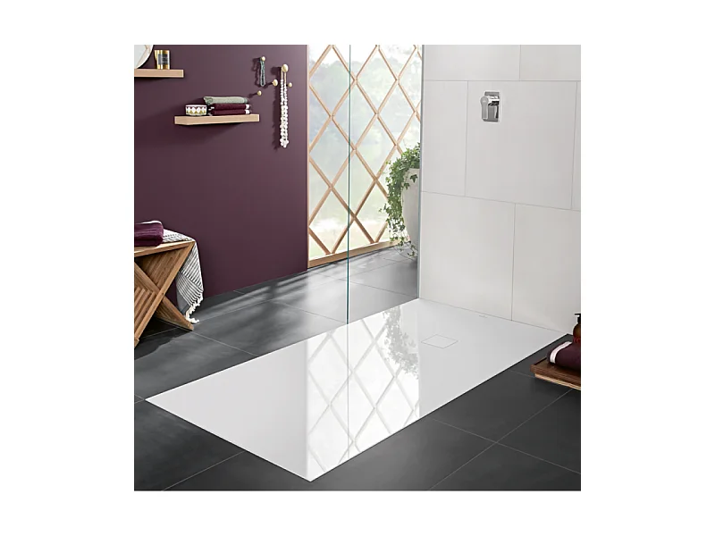 Receveur 180 x 90 VILLEROY ET BOCH Planeo acrylique rectangle nature creme