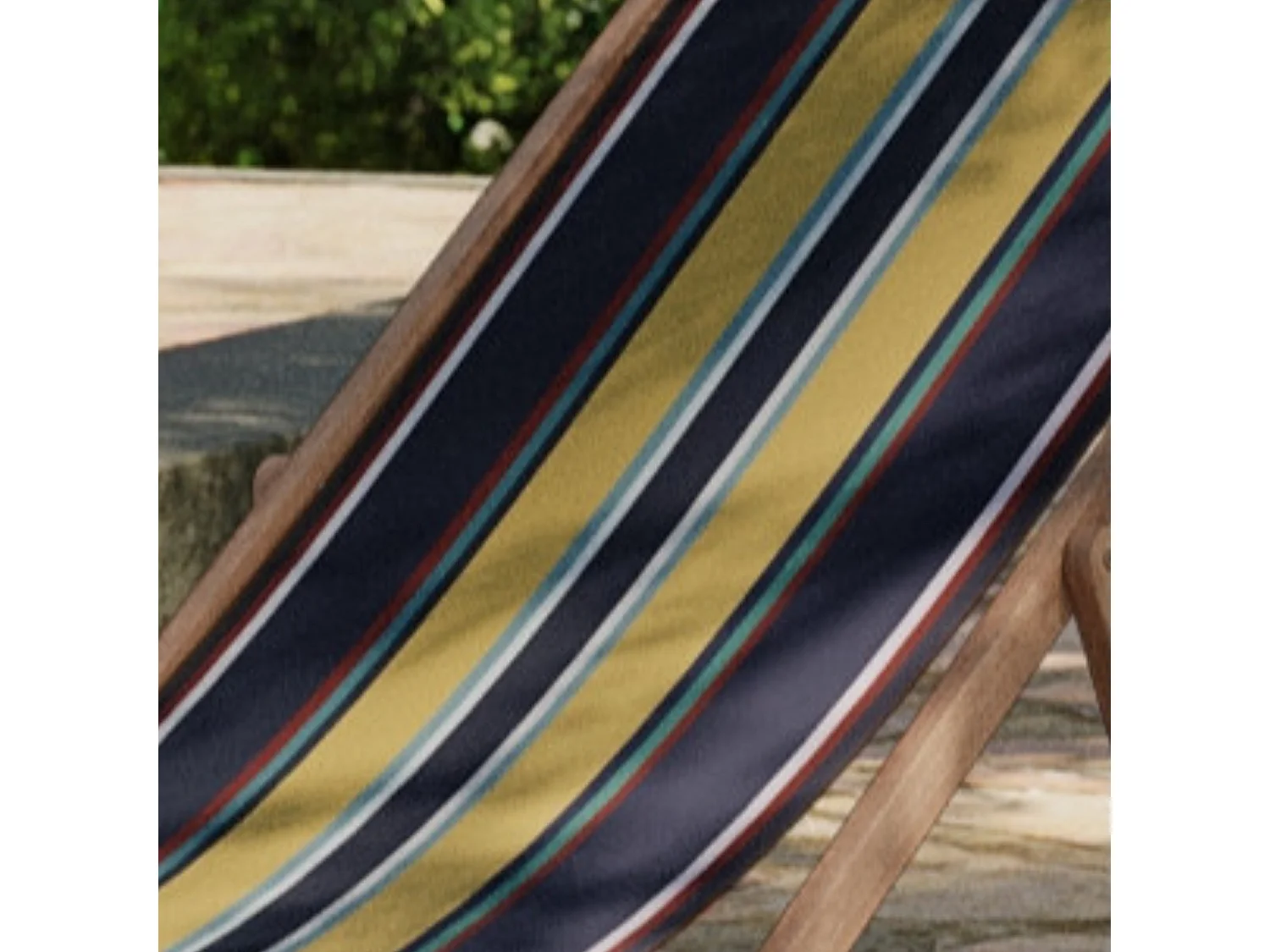 Lot de 2 chiliennes pliantes règlables - 100 % coton - bois hêtre - multicolore - MIMBASTE