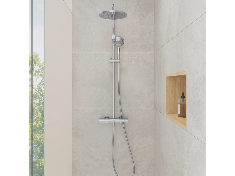 Colonne de douche thermostatique DURAVIT chromé