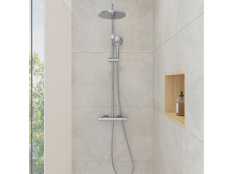 Colonne de douche thermostatique DURAVIT chromé