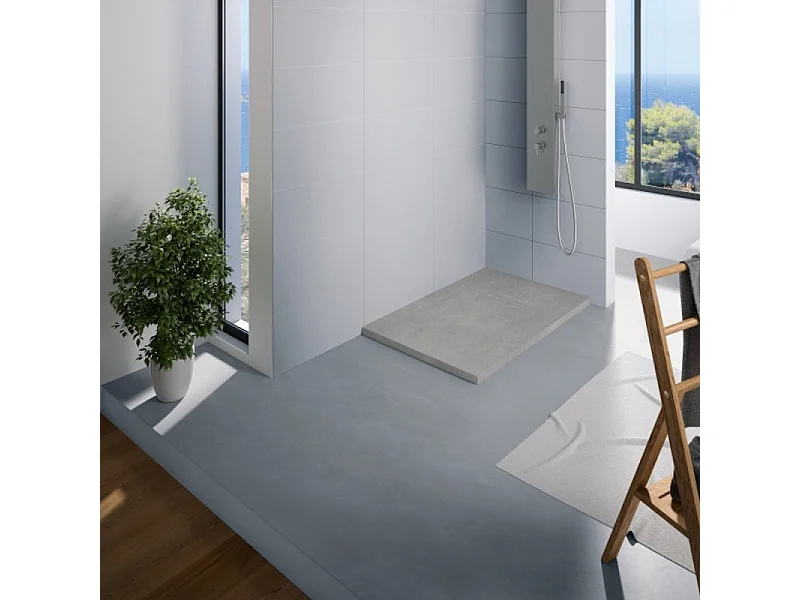 KINEDO Receveur 140 x 100 Kinerock evo biolex rectangle gris pierre