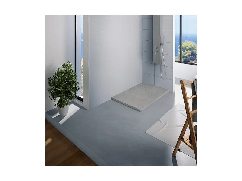KINEDO Receveur 140 x 100 Kinerock evo biolex rectangle gris pierre