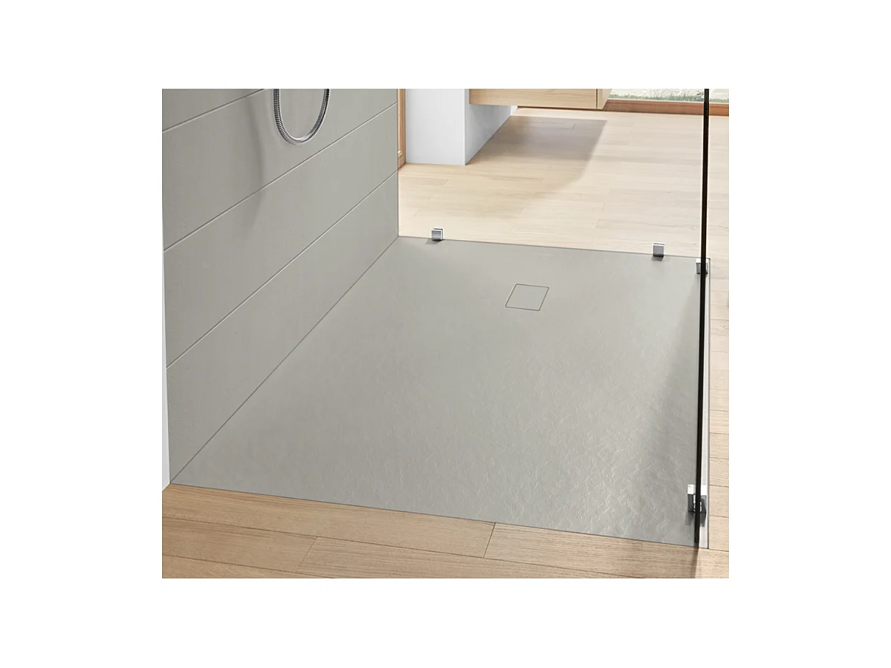 Receveur 80 x 80 VILLEROY ET BOCH Planeo acrylique carré nature anthracite