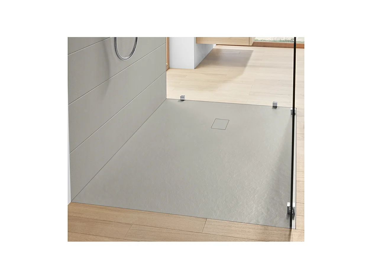 Receveur 80 x 80 VILLEROY ET BOCH Planeo acrylique carré nature anthracite