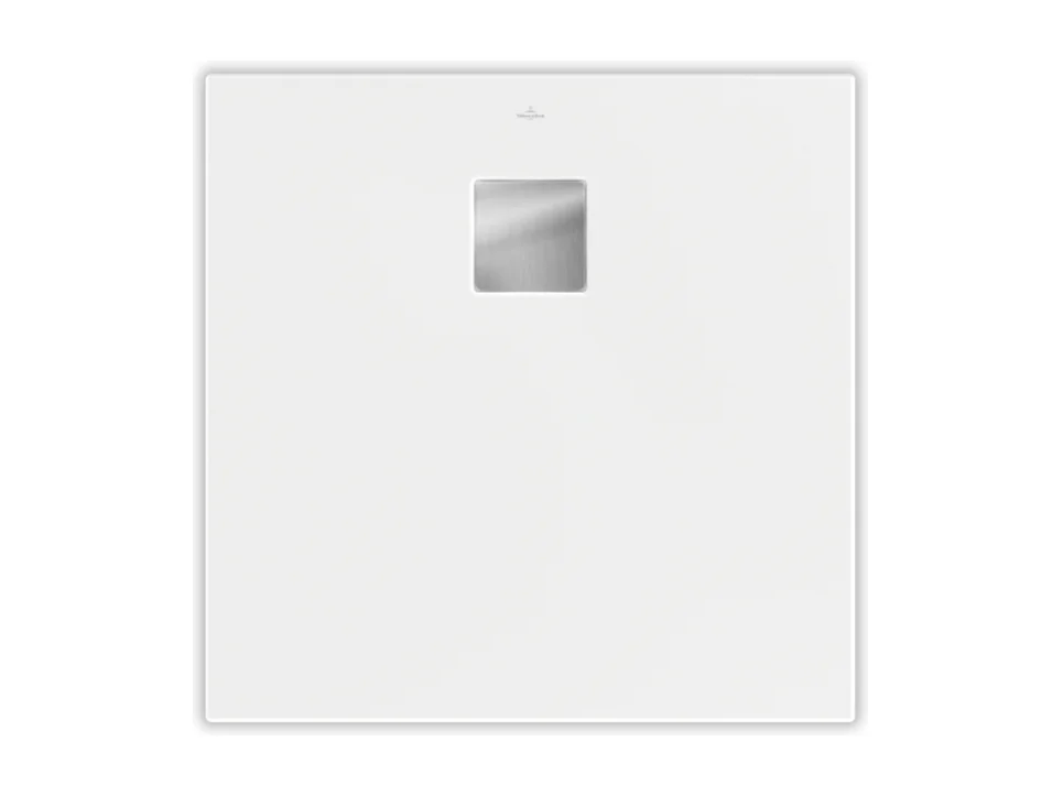Receveur antidérapant 80 x 80 VILLEROY ET BOCH Planeo acrylique carré stone white