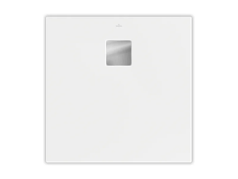 Receveur antidérapant 80 x 80 VILLEROY ET BOCH Planeo acrylique carré stone white