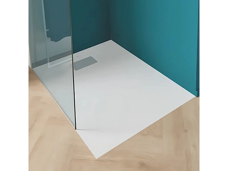 Receveur de douche zéro ressaut 120 x 80 VILLEROY ET BOCH Le Valence céramique avec cache bonde