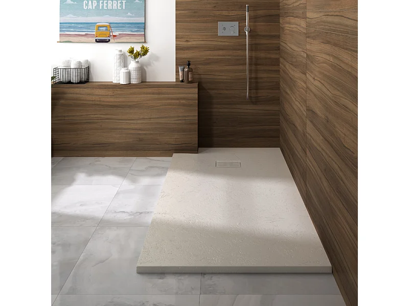 KINEDO Receveur 140 x 80 Kinerock evo biolex rectangle sable