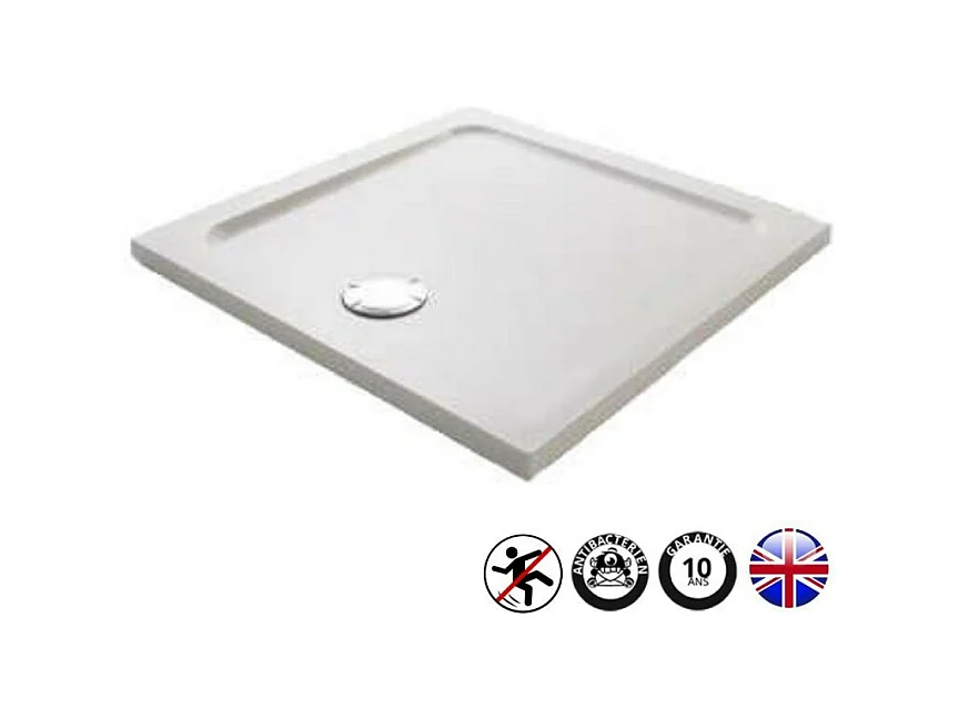 Receveur douche antidérapant JACOB DELAFON Flight carré extra-plat 100 x 100