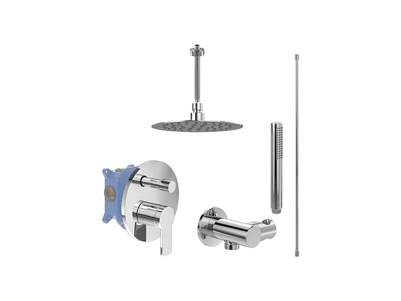 Colonne de douche encastrée mécanique VILLEROY ET BOCH  Architectura chrome