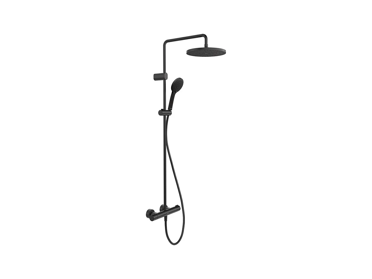 Colonne de douche thermostatique DURAVIT MinusFlow noir mat