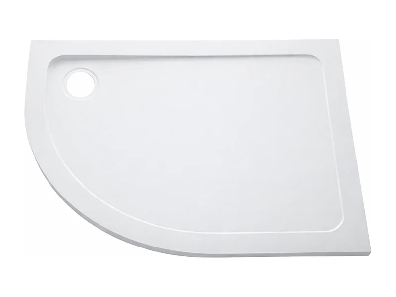 Receveur de douche antidérapant 100 x 80 cm JACOB DELAFON Flight acrylique quart de rond asymétrique