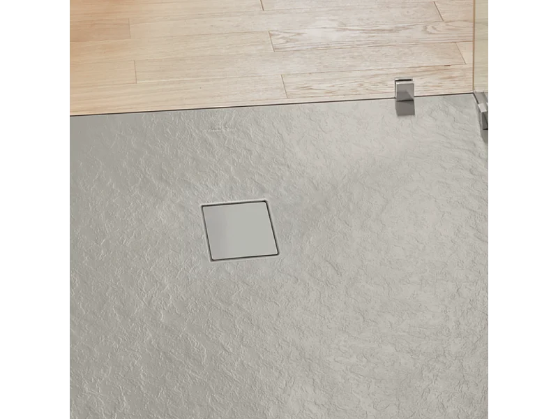 Receveur antidérapant 100 x 80 VILLEROY ET BOCH Planeo acrylique rectangle gris