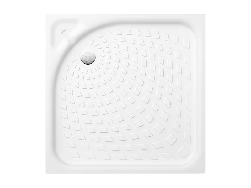 Receveur 80 x 80 VILLEROY ET BOCH O Novo ceramique carré blanc angle