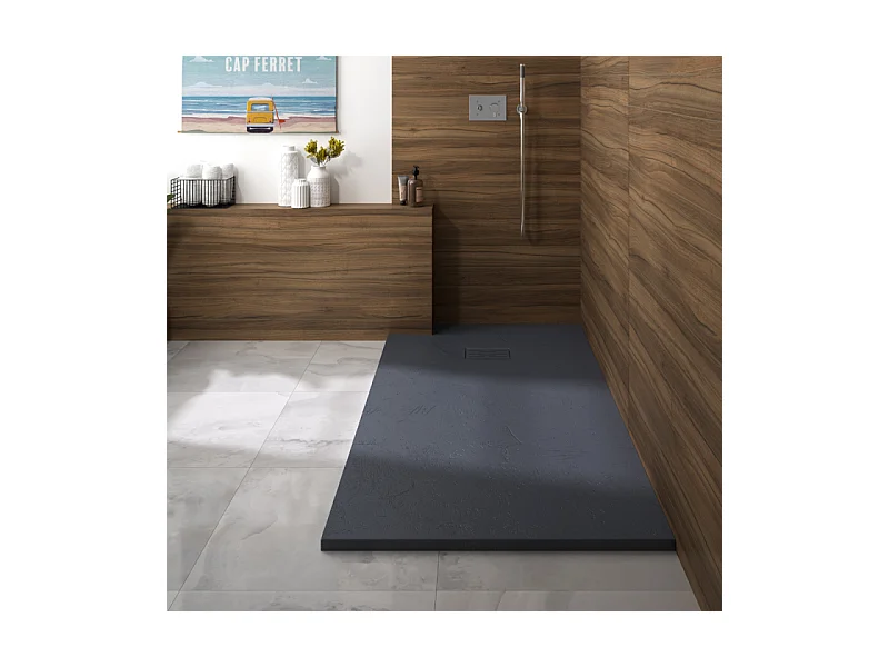 KINEDO Receveur 100 x 90 Kinerock evo biolex rectangle gris pierre