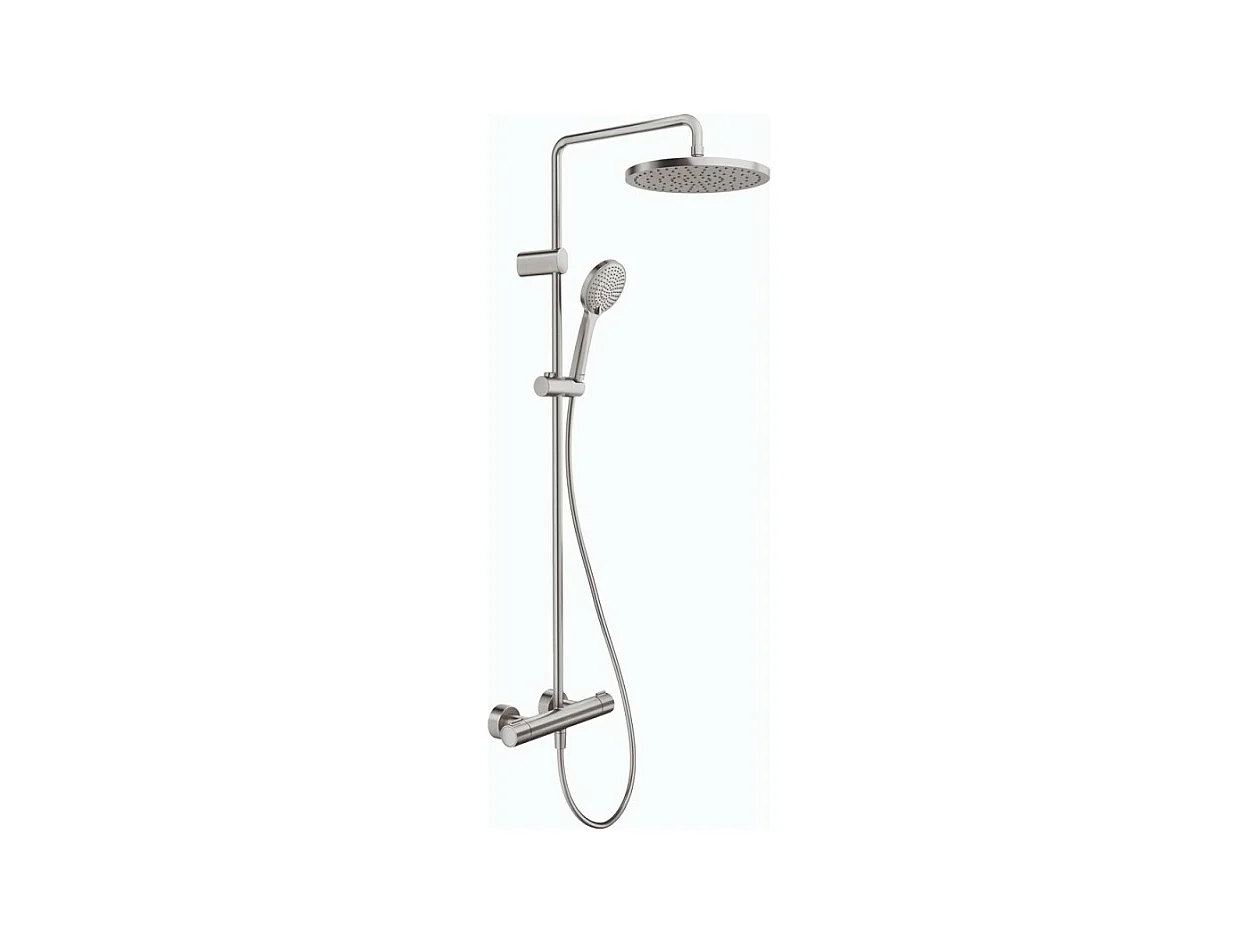 Colonne de douche thermostatique DURAVIT MinusFlow inox brossé