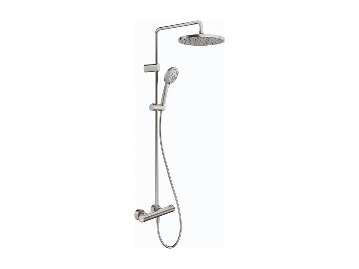 Colonne de douche thermostatique DURAVIT MinusFlow inox brossé
