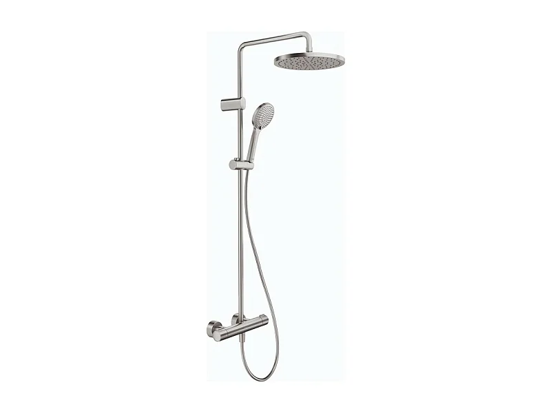 Colonne de douche thermostatique DURAVIT MinusFlow inox brossé