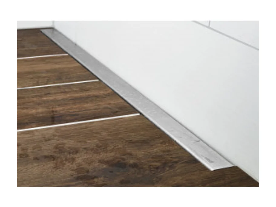 Receveur a carreler 90 x 90 cm Wedi Fundo Plano Linea - écoulement linéaire sortie sur le petit coté