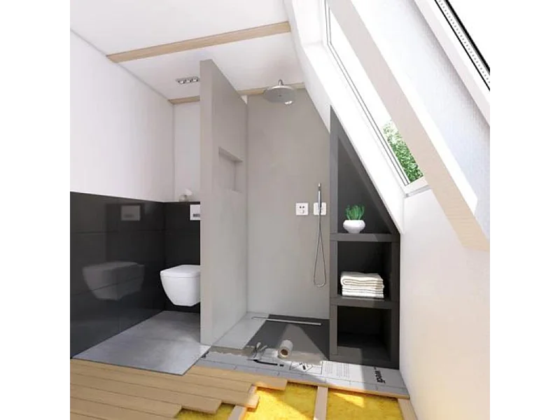 Receveur à carreler 120 x 90 cm Wedi RioLigno, pour plancher en bois + kit d'étanchéité