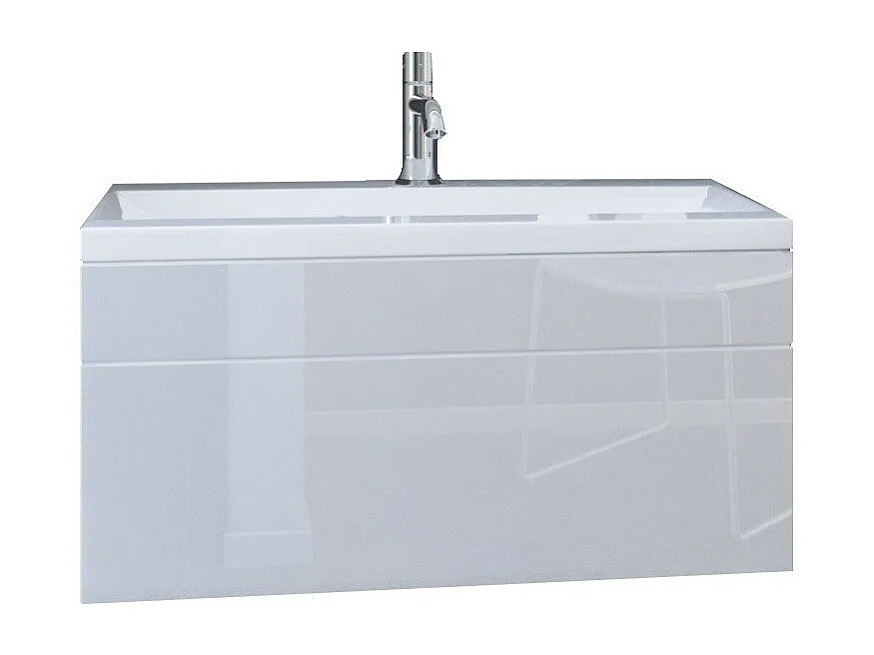 Ensemble meuble de salle de bain et vasque LUNA II 80 CM blanc