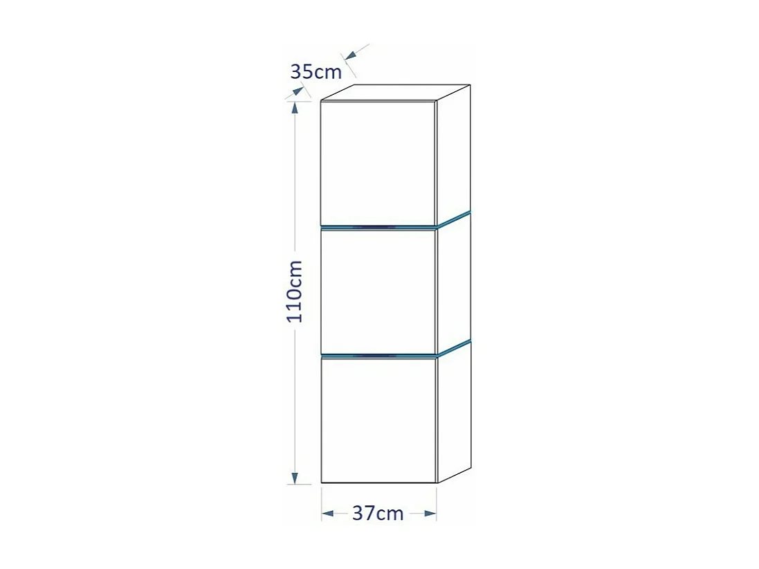 Ensemble meuble de salle de bain et vasque IBIZA BIG I 80 CM blanc