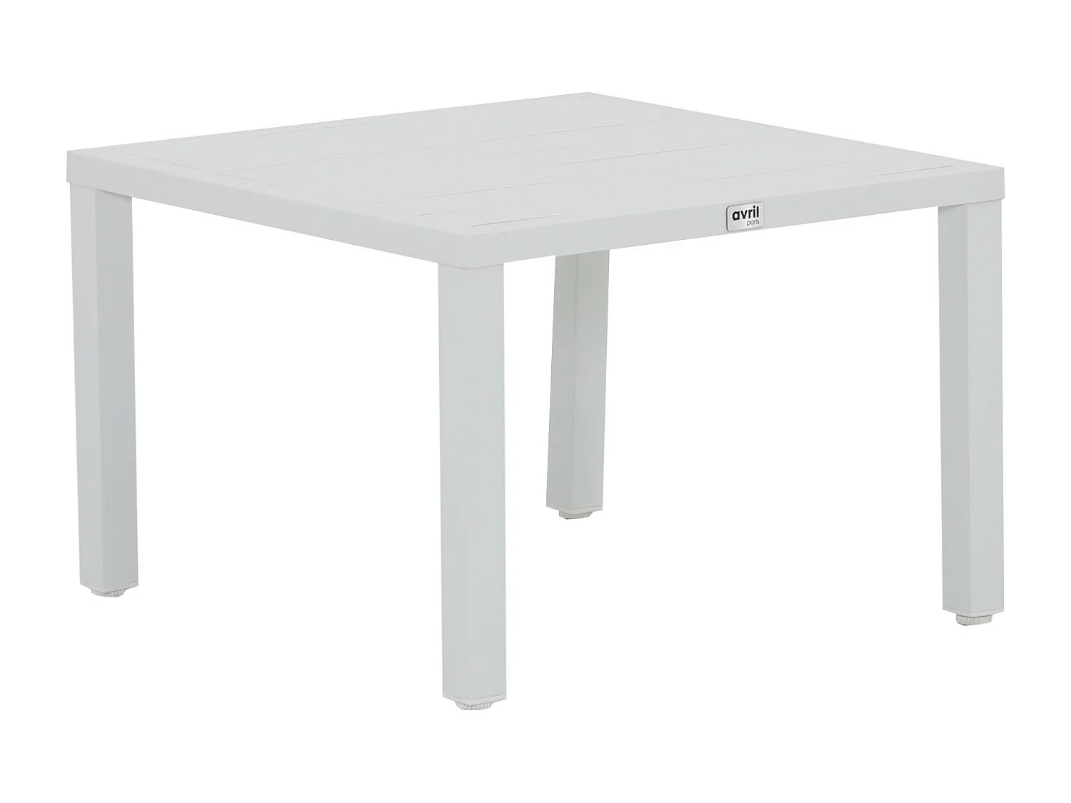 Salon de jardin d'angle design en aluminium 5 places - blanc beige - PASSY