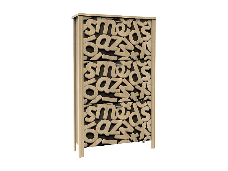 Zapatero wita 3 trampones aserrado letras