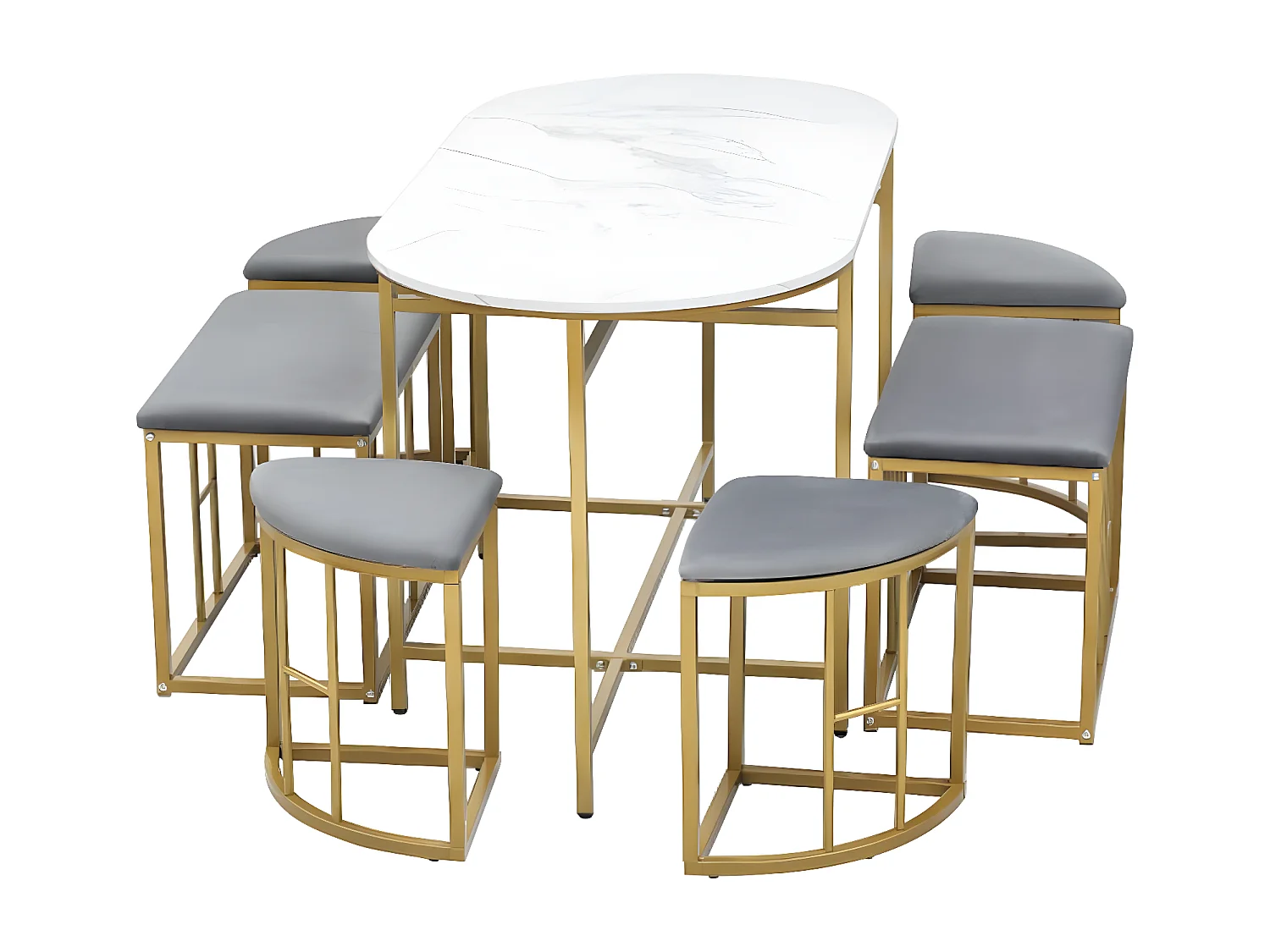 Insieme di sedie e tavolo elegante e moderno