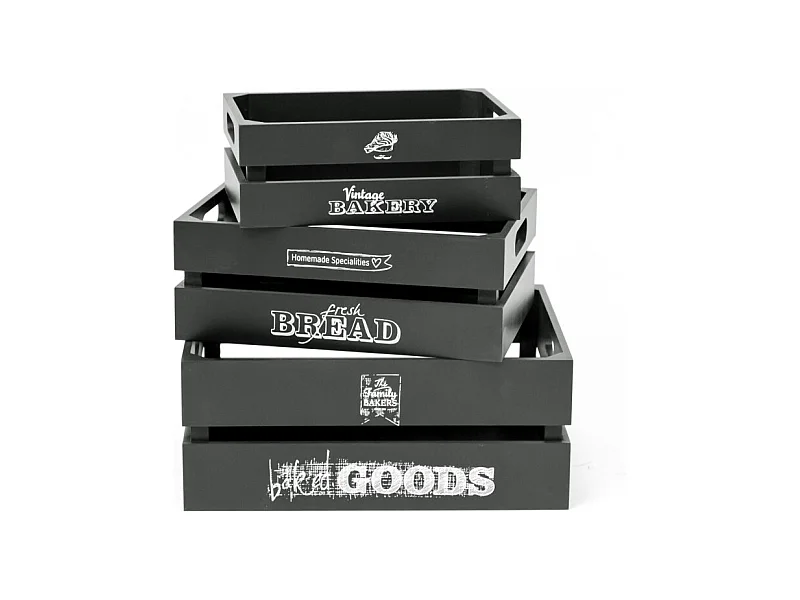 Schachtel 3er Set grau 17x28x15/32x23x12/27x18x10cm