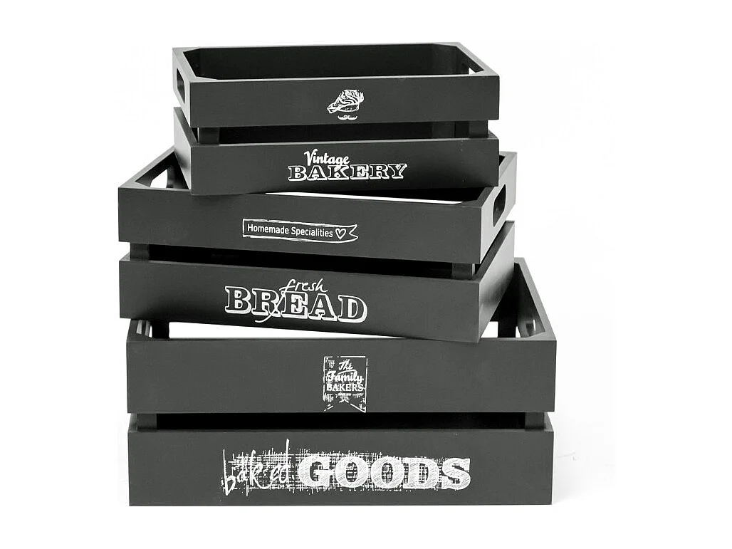 Schachtel 3er Set grau 17x28x15/32x23x12/27x18x10cm