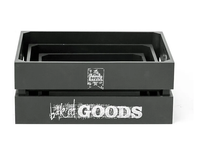 Schachtel 3er Set grau 17x28x15/32x23x12/27x18x10cm