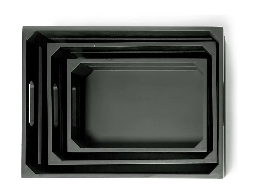 Schachtel 3er Set grau 17x28x15/32x23x12/27x18x10cm