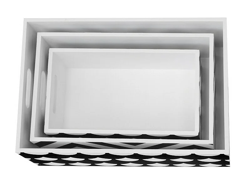 Bilder 4 er Set schwarz/weiß 15x40x28/13x35x23/11x30x18cm