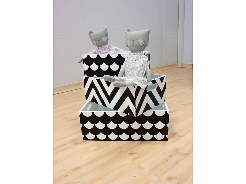 Wendy set van 3 houten dozen