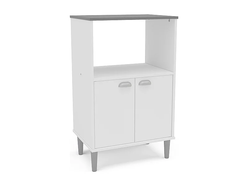 Armário de microondas branco Asfeld 2