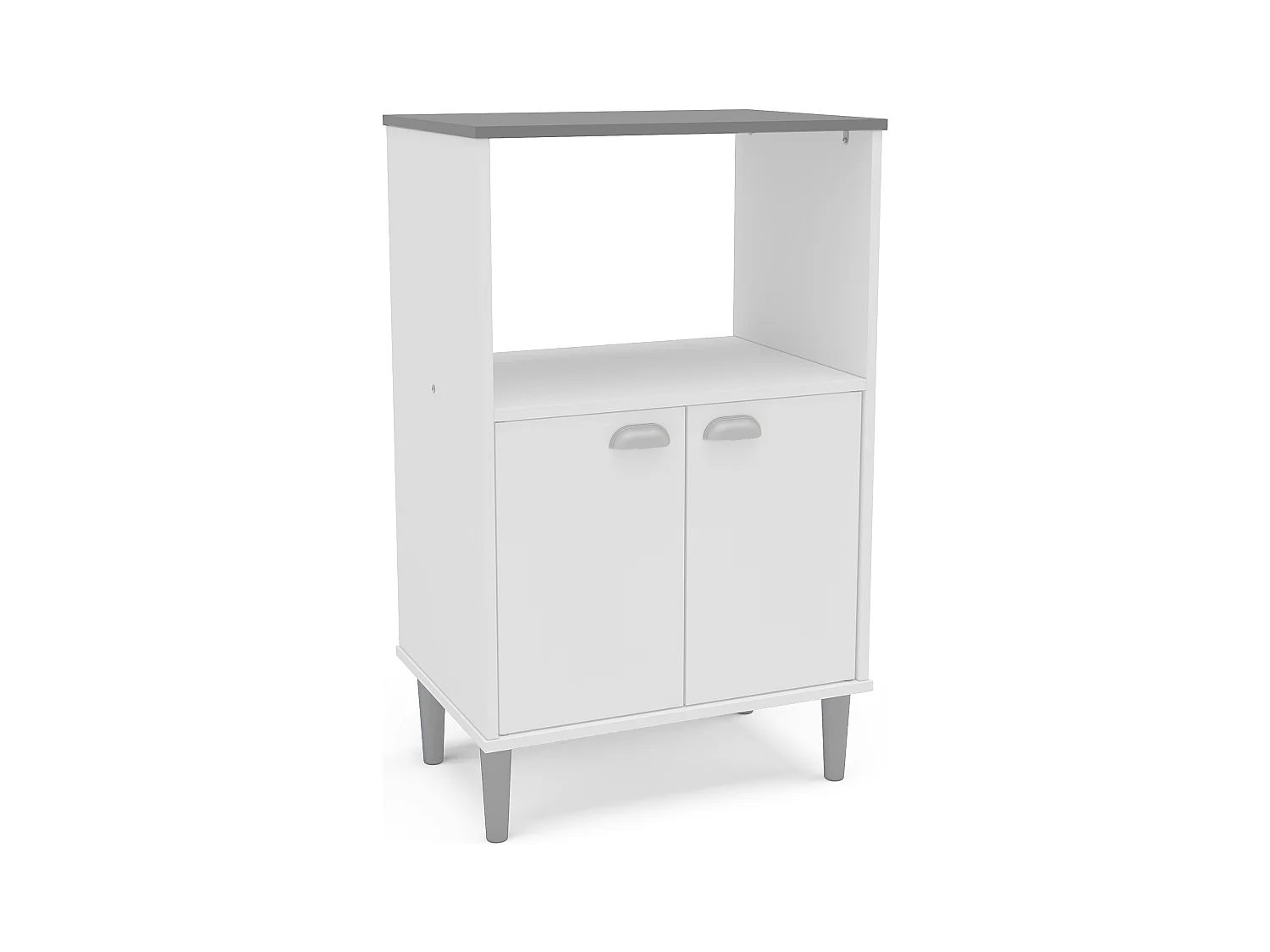 Armário de microondas branco Asfeld 2