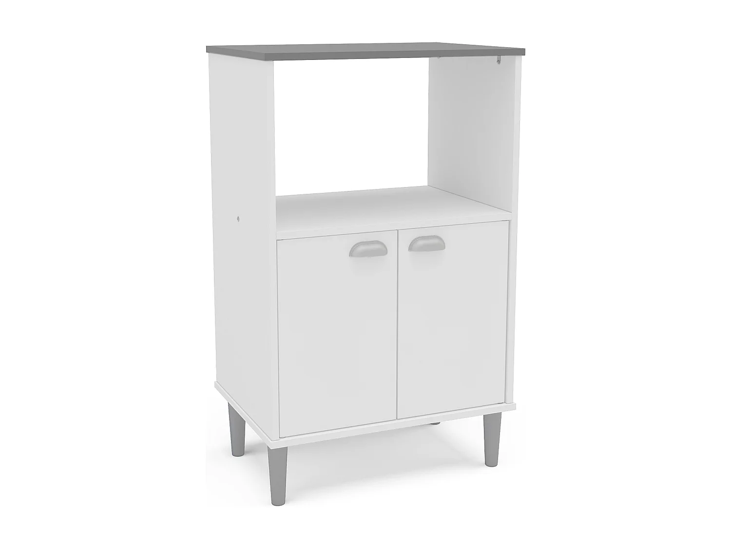 Armário de microondas branco Asfeld 2