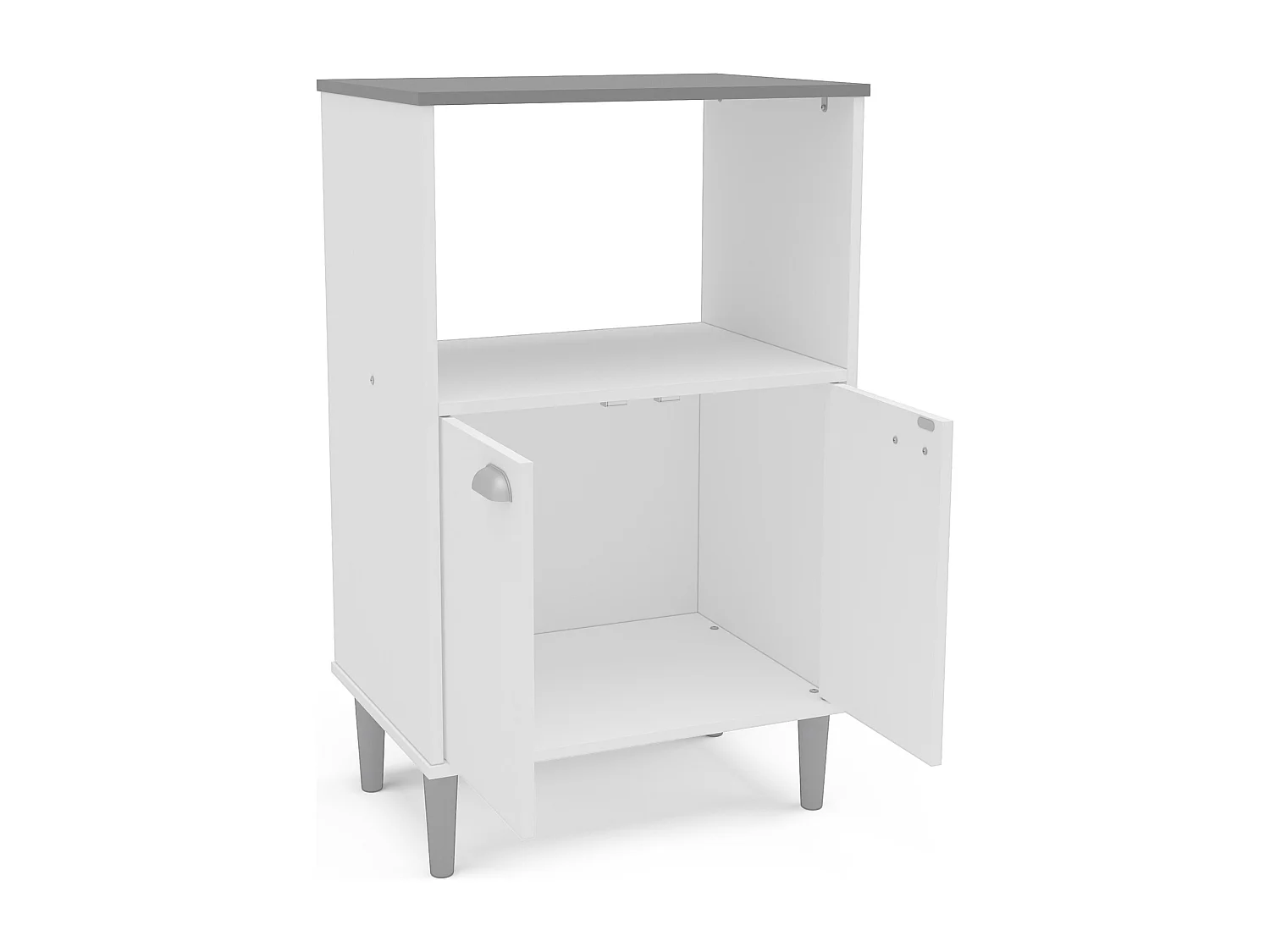 Armário de microondas branco Asfeld 2