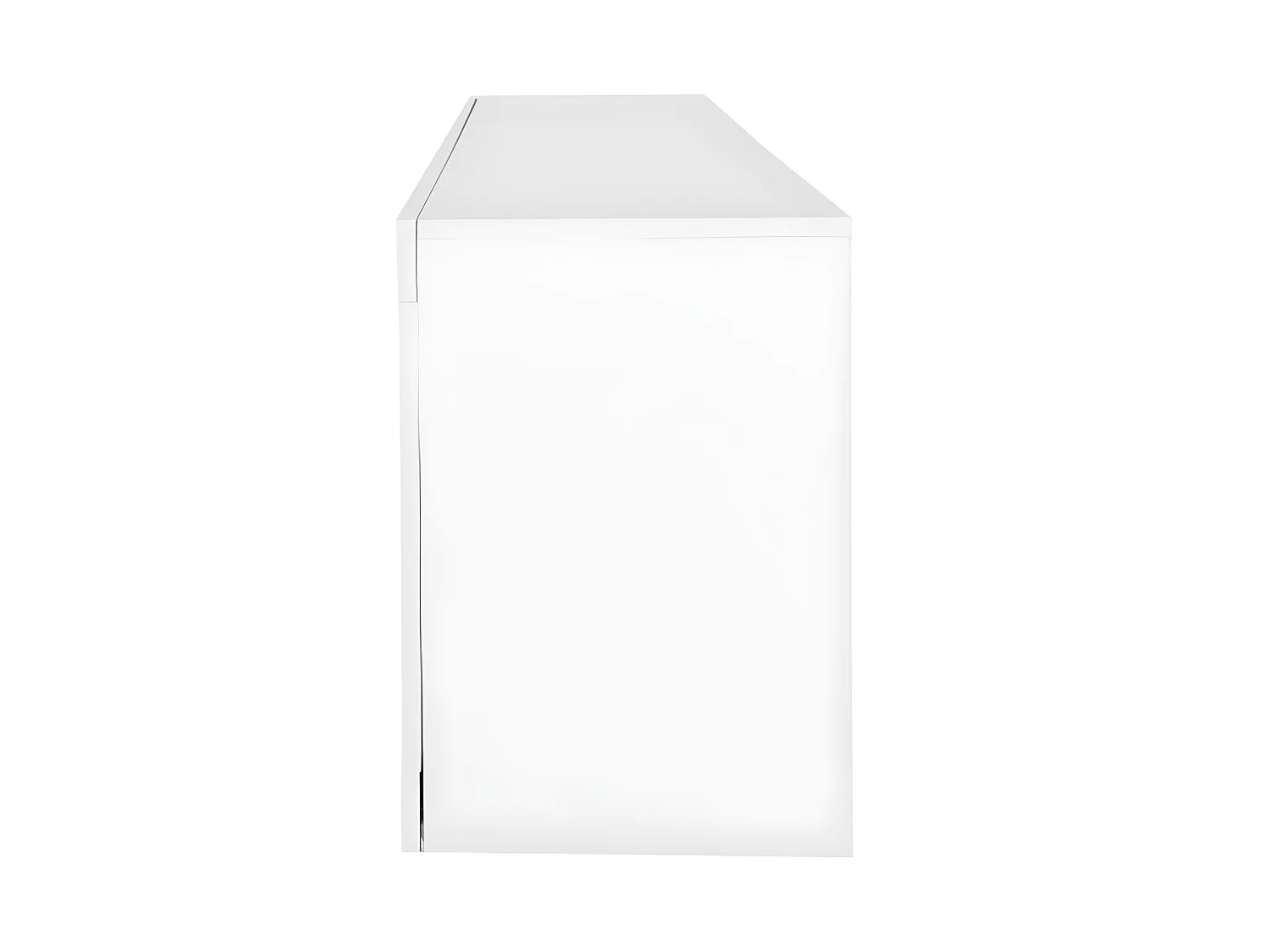 Moderne witte tv-meubel voor een 60-inch televisie - met meerkleurige LED-verlichting