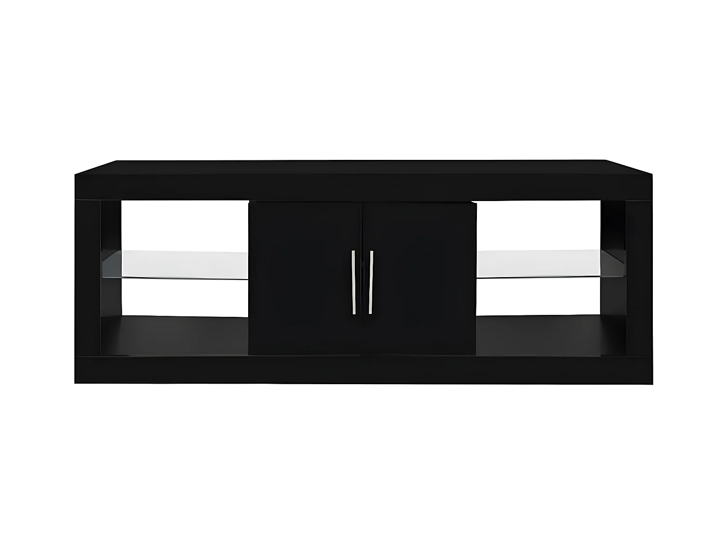 Moderne zwarte tv-meubel voor een 60 inch televisie