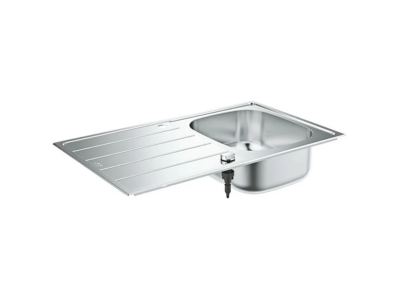 Einbauspüle 1 Becken mit reversibler Abtropffläche aus Edelstahl GROHE K200 860x500 mm