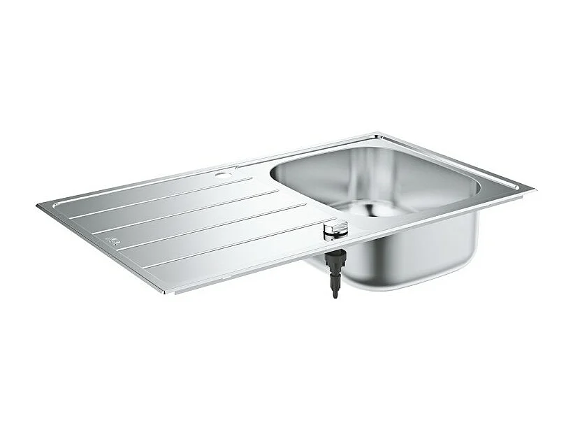 Einbauspüle 1 Becken mit reversibler Abtropffläche aus Edelstahl GROHE K200 860x500 mm